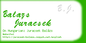 balazs juracsek business card